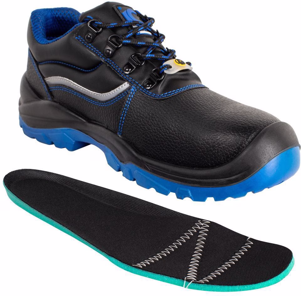 Sicherheitsschuh NAUEN Gr.45 W.10,5 schwarz/blau S3 FO SR ESD EN20345