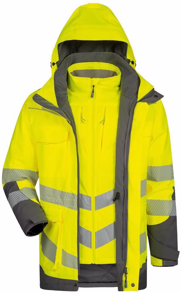 Warnschutzparka ARWID Gr.M gelb/grau