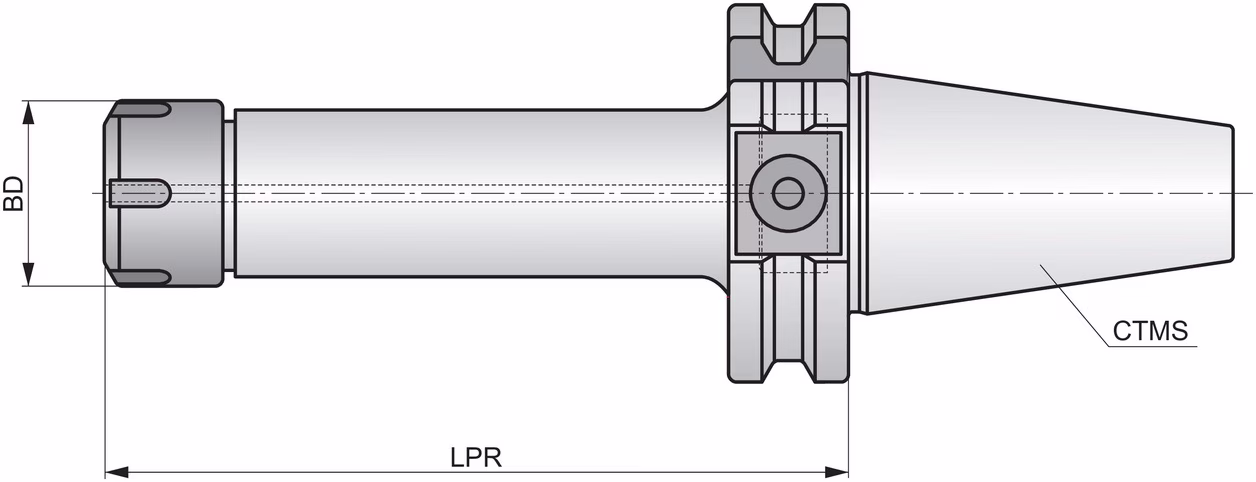 ER Mini-Spannzange DIN 69871 D. 10mm ISO 69871.40ADB-CCM.ER16.055