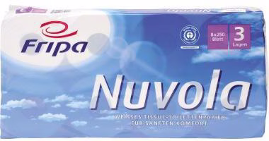Toilettenpapier Nuvola 1200801 3lagig weiß 8 Rl./Pack.