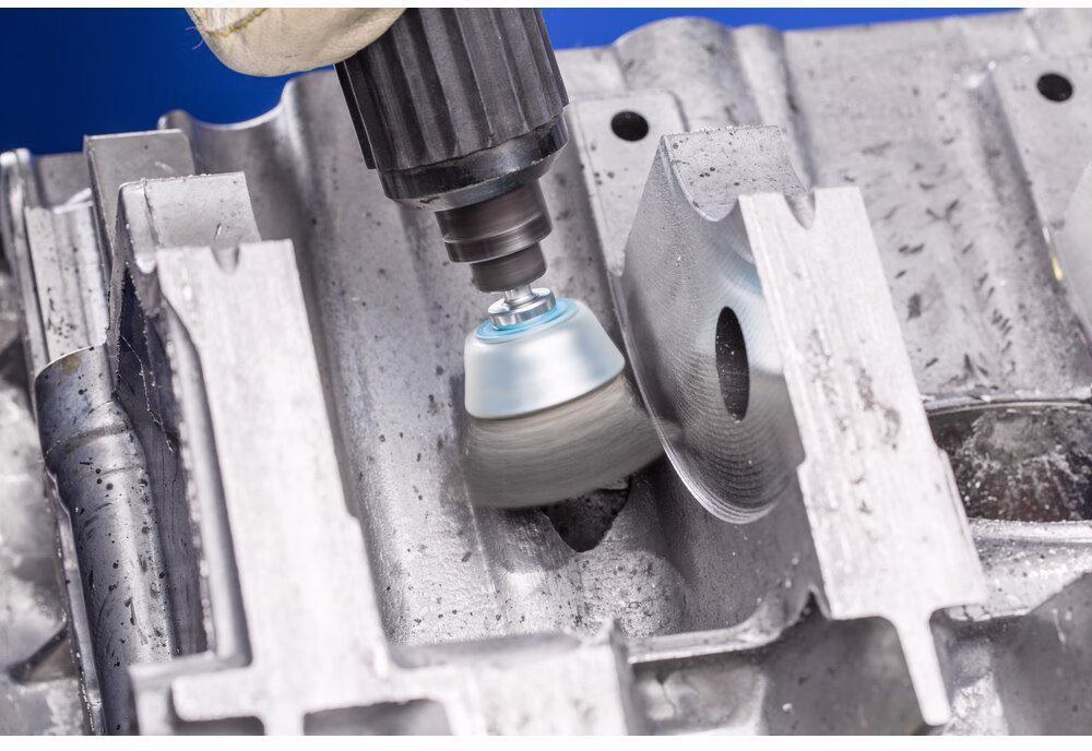 Topfbürste TBU INOX D.50mm Drahtstärke 0,3mm VA Schaftaufnahme