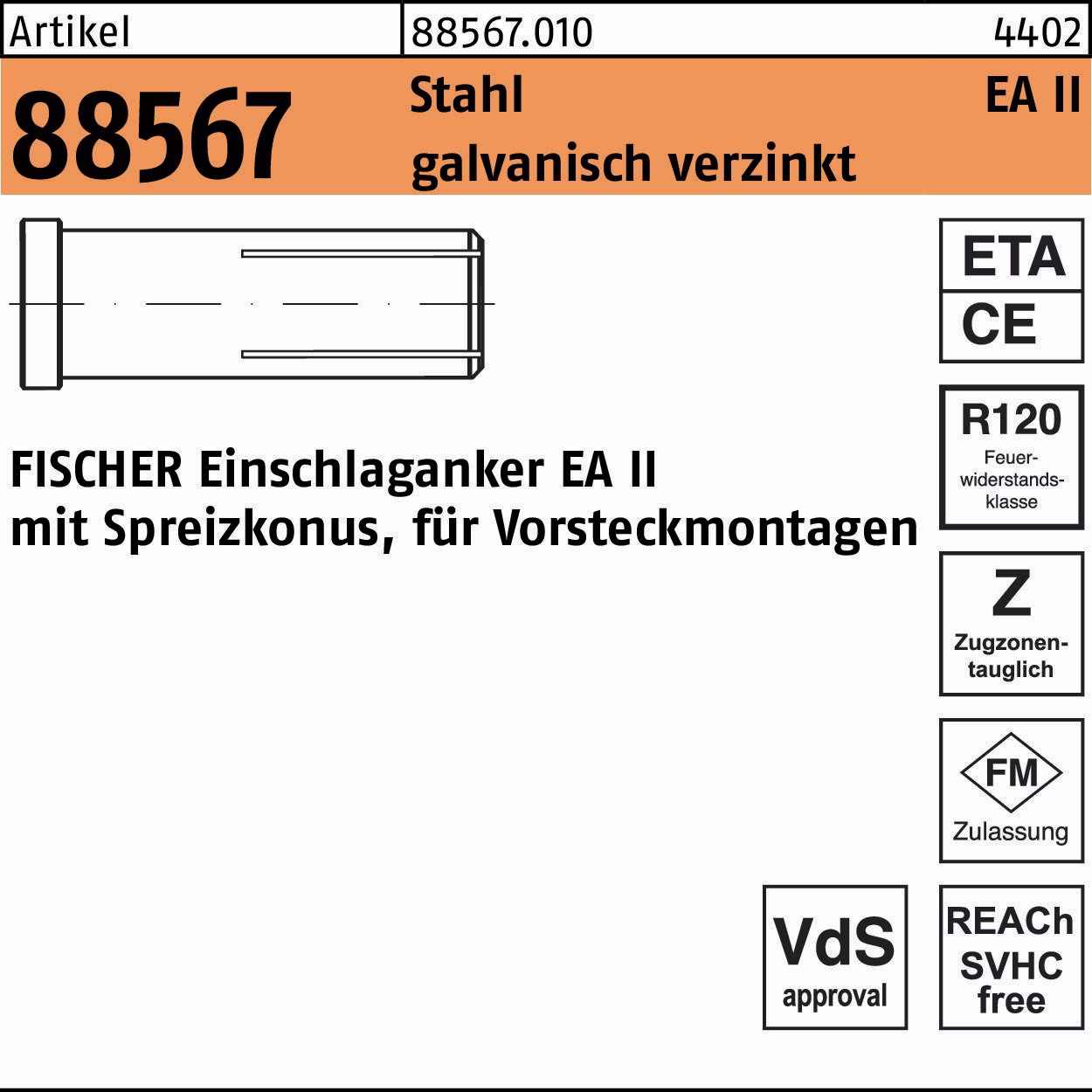 Einschlaganker R 88567 EA II