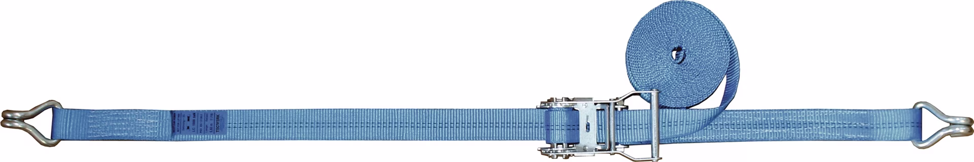 Zurrgurt DIN EN 12195-2 mit Ratsche + Spitzhaken LC U 800 daN TECWERK