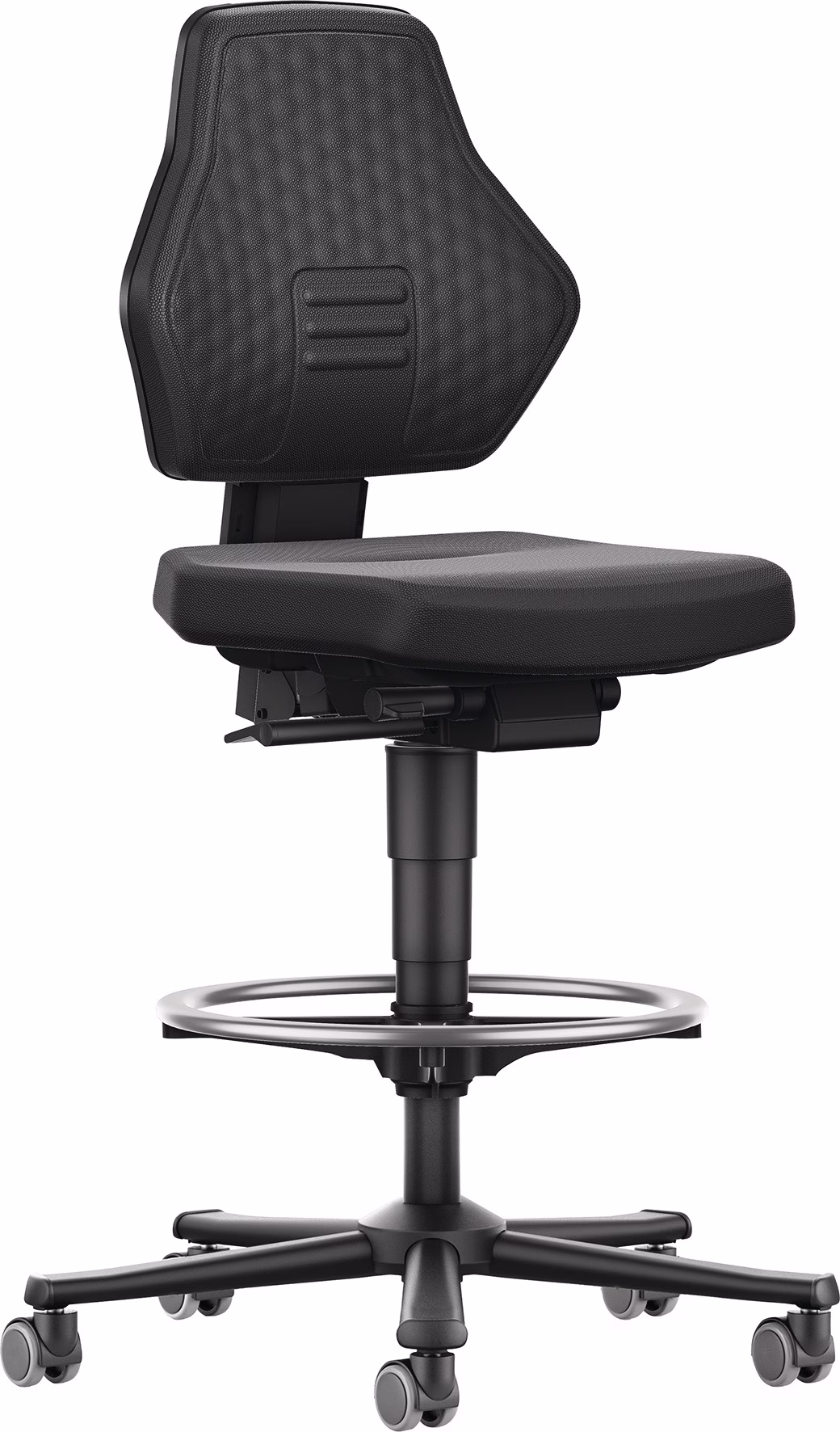 Arbeitsdrehstuhl Air Flow Rl.+Fußring Supertec-Gewebe schwarz