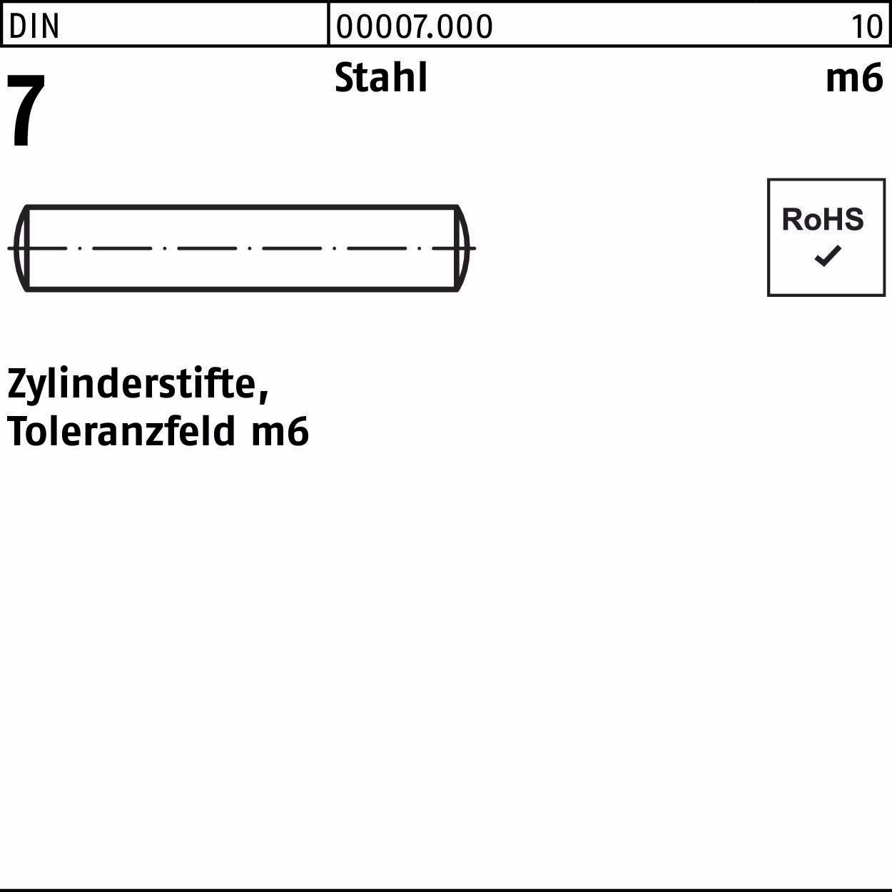 Zylinderstift DIN 7