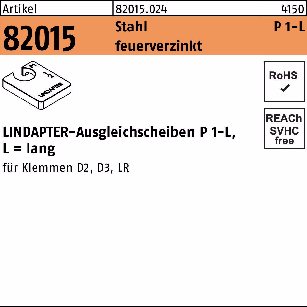 Ausgleichscheibe R 82015 GTW 40 P1 Stahl 1St