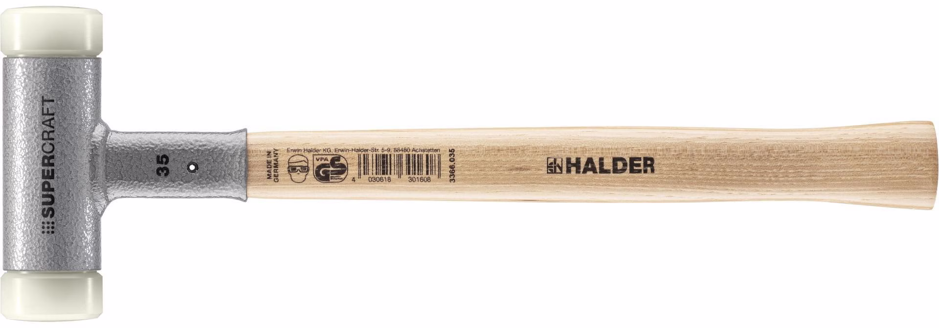 Schonhammer SUPERCRAFT L.335mm Kopf-D.35mm Hickory rückschlagfrei