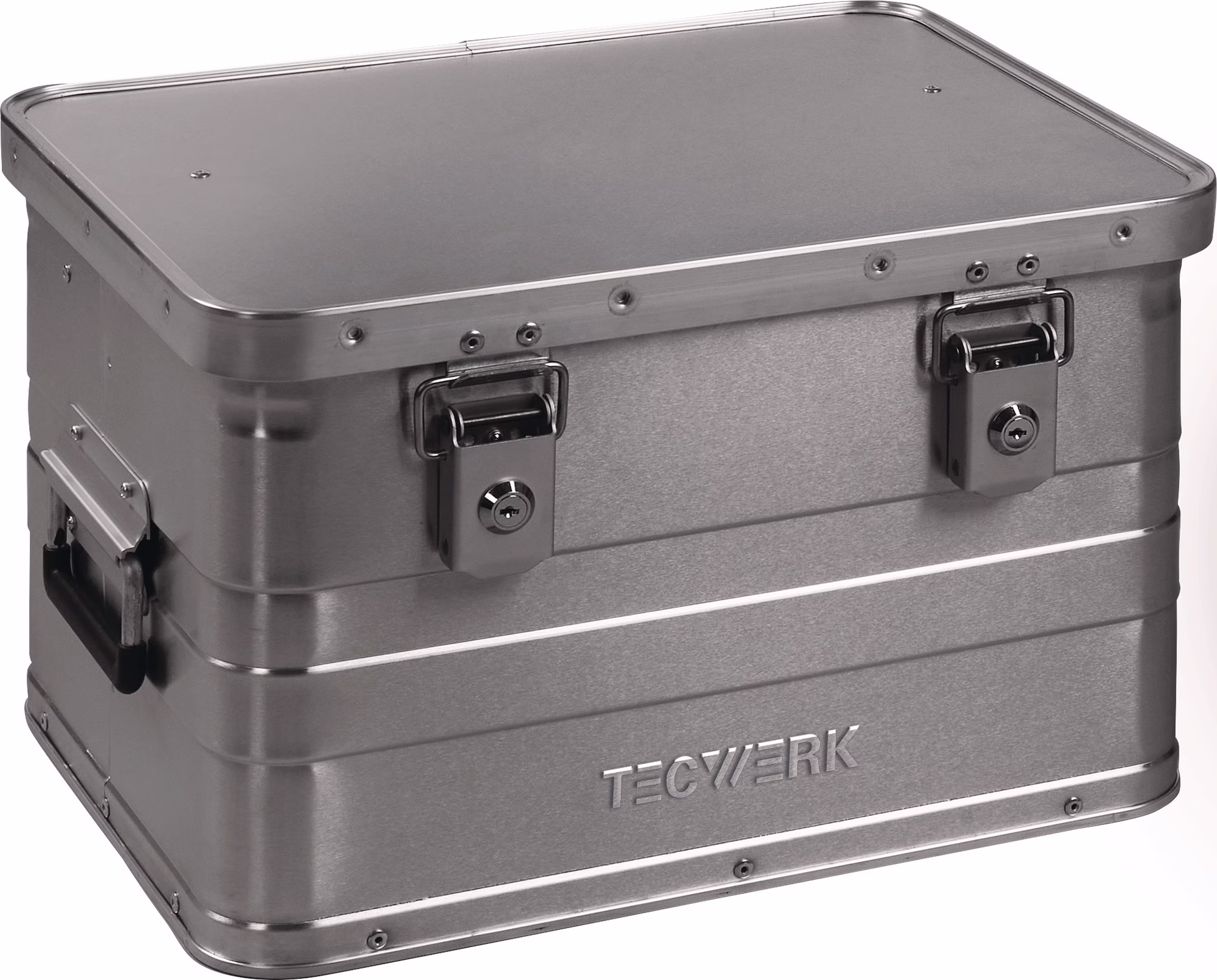 Aluminiumbox mit Klappverschluss und Zylinderschloss TECWERK