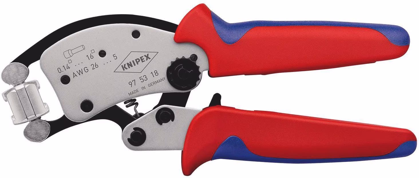 Crimpzange Twistor16 Gesamt-L.200mm 0,14-16 mm² brün.Mehrkomp.-Hüllen