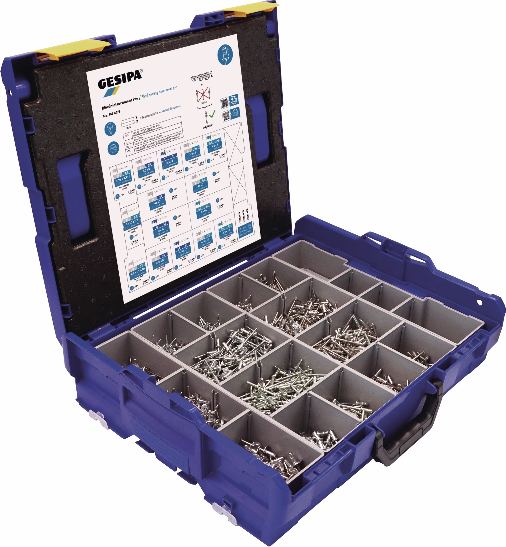 Blindnietsortiment Pro 1578-tlg.Ku.-Koffer