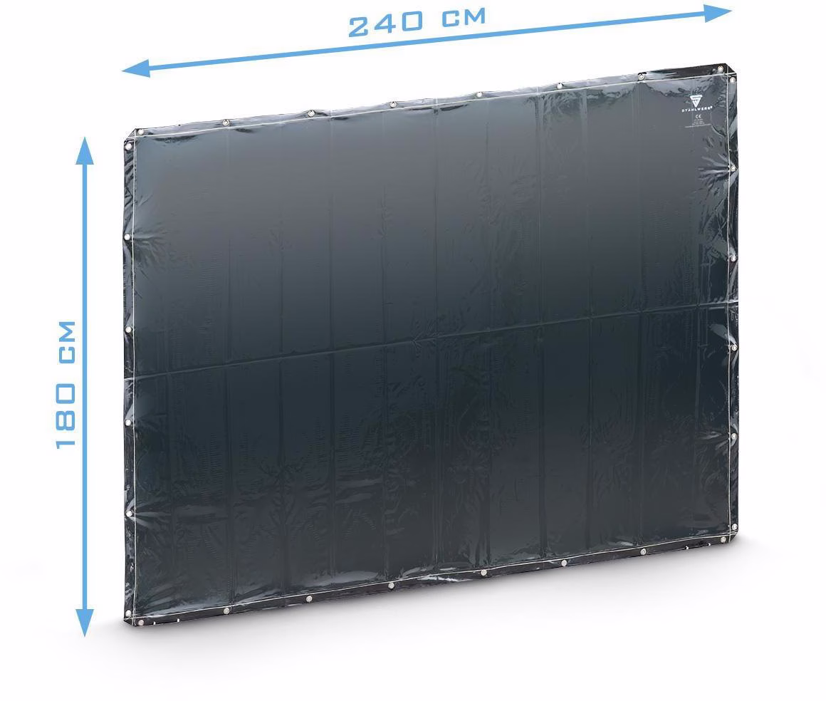 Schweißschutzvorhang 240x180cm Schwarz
