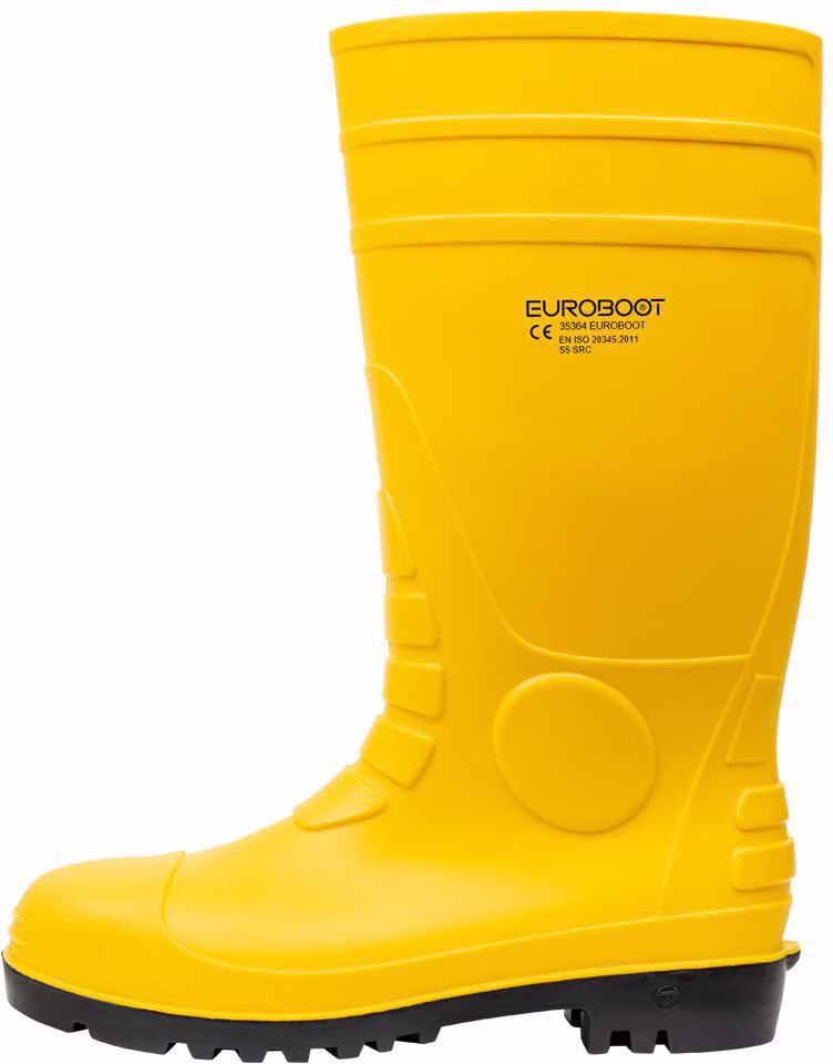 Sicherheitsstiefel EUROBOOT Gr.42 gelb/schwarz S5 SRC EN20345 PVC