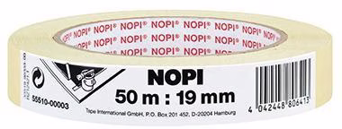 Kreppband Naturkautschuk beige NOPI