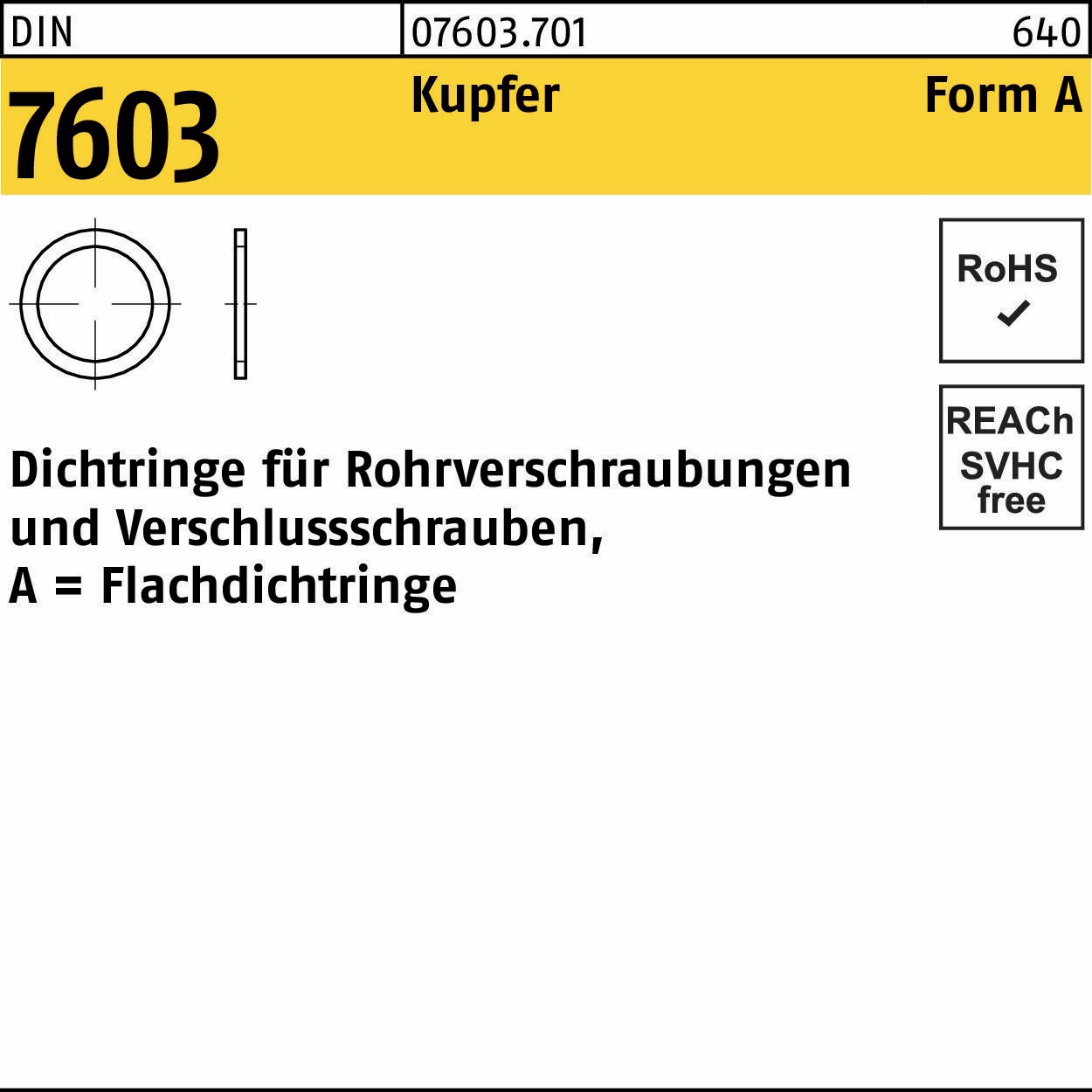 Flachdichtring DIN 7603