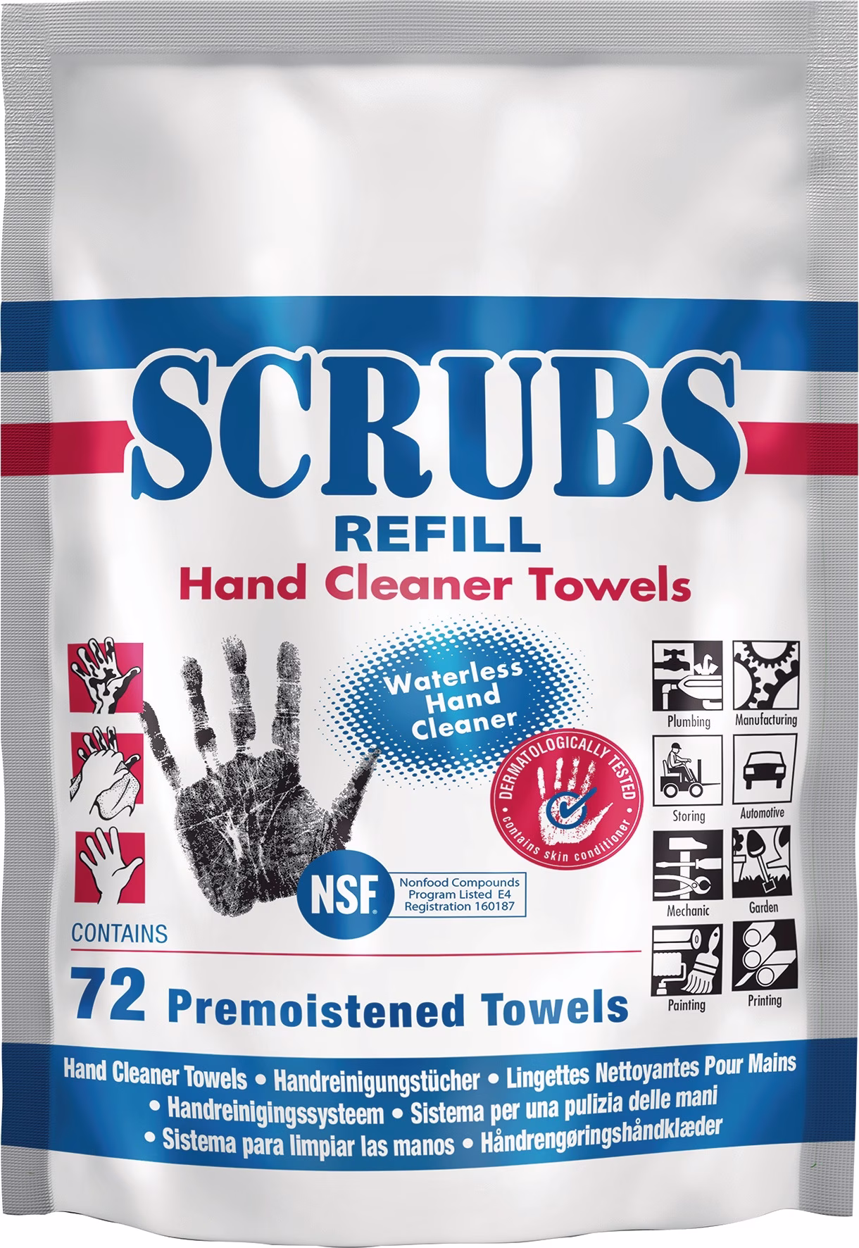Handreinigungstuch Scrubs hohe Reinigungskraft 72 St.Nachfüllpackung