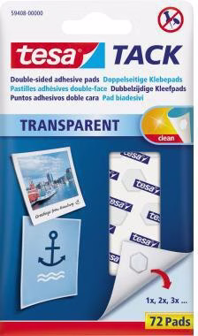 Klebepad Tack 10x10mm transparent