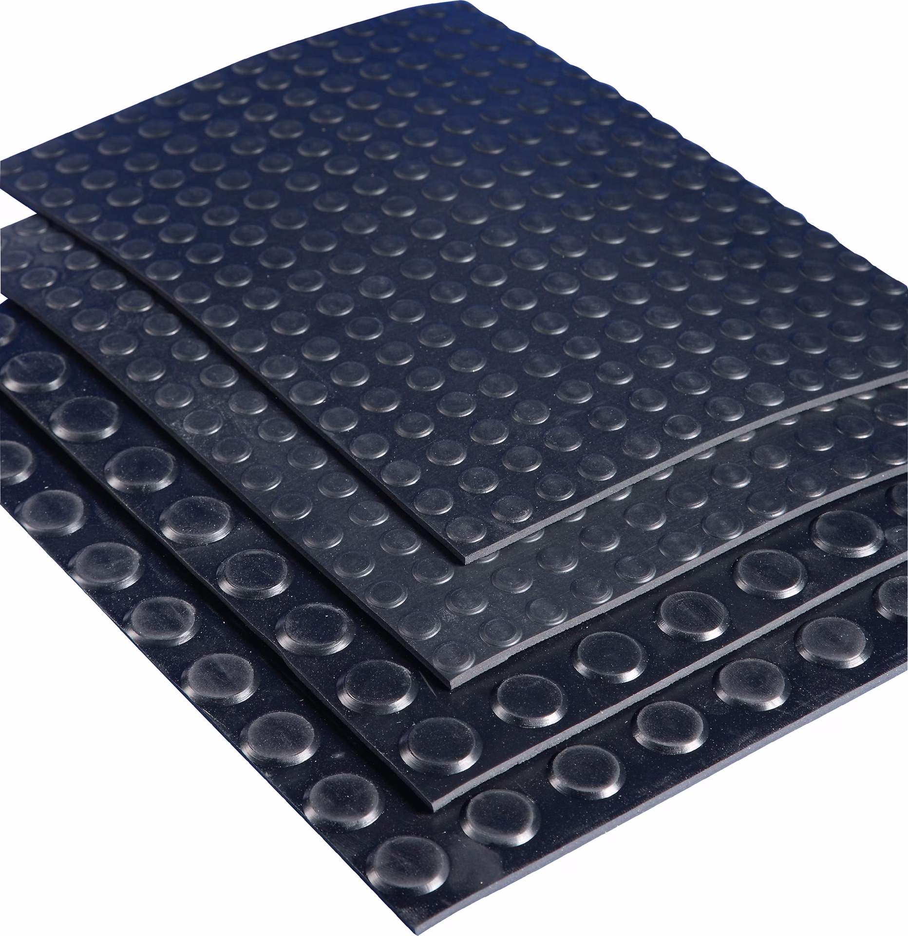 Gummiflachnoppenmatte ElaQprem B.1,20m L.10m D.3mm schwarz NR/SBR Rl