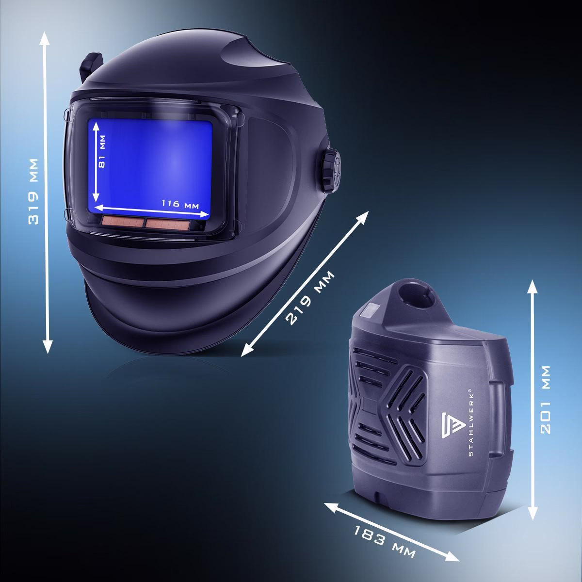 Automatik-Schweißhelm MASTER AIR Frischluftsystem TH3