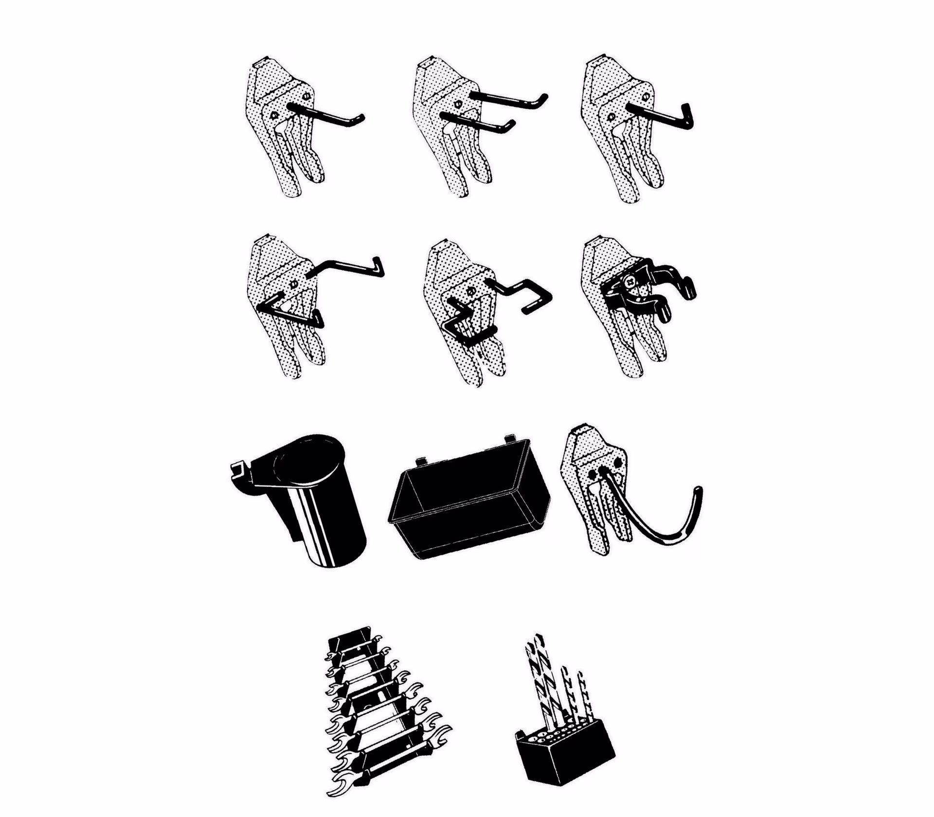 Werkzeughaken-Mixset 84tlg. f.Art.Nr.795605,795584,795698-699 Clip Mix 84
