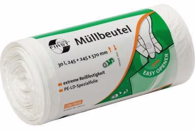 Müllbeutel 36005 LDPE 305+305x850mm ws 50 St./Pack.