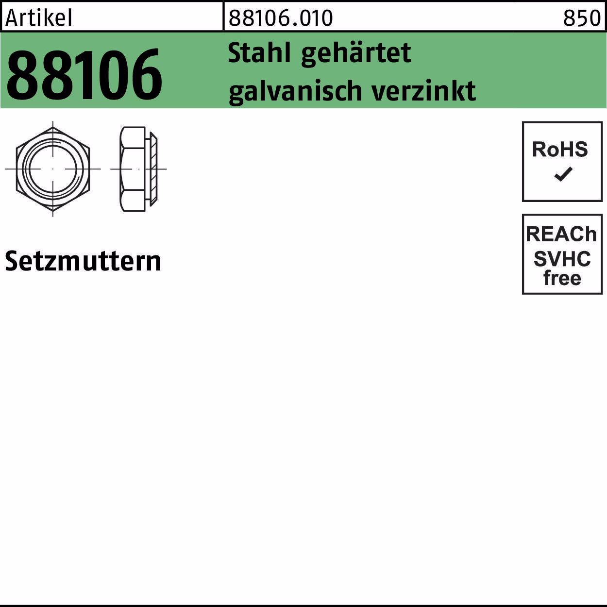 Setzmutter R 88106