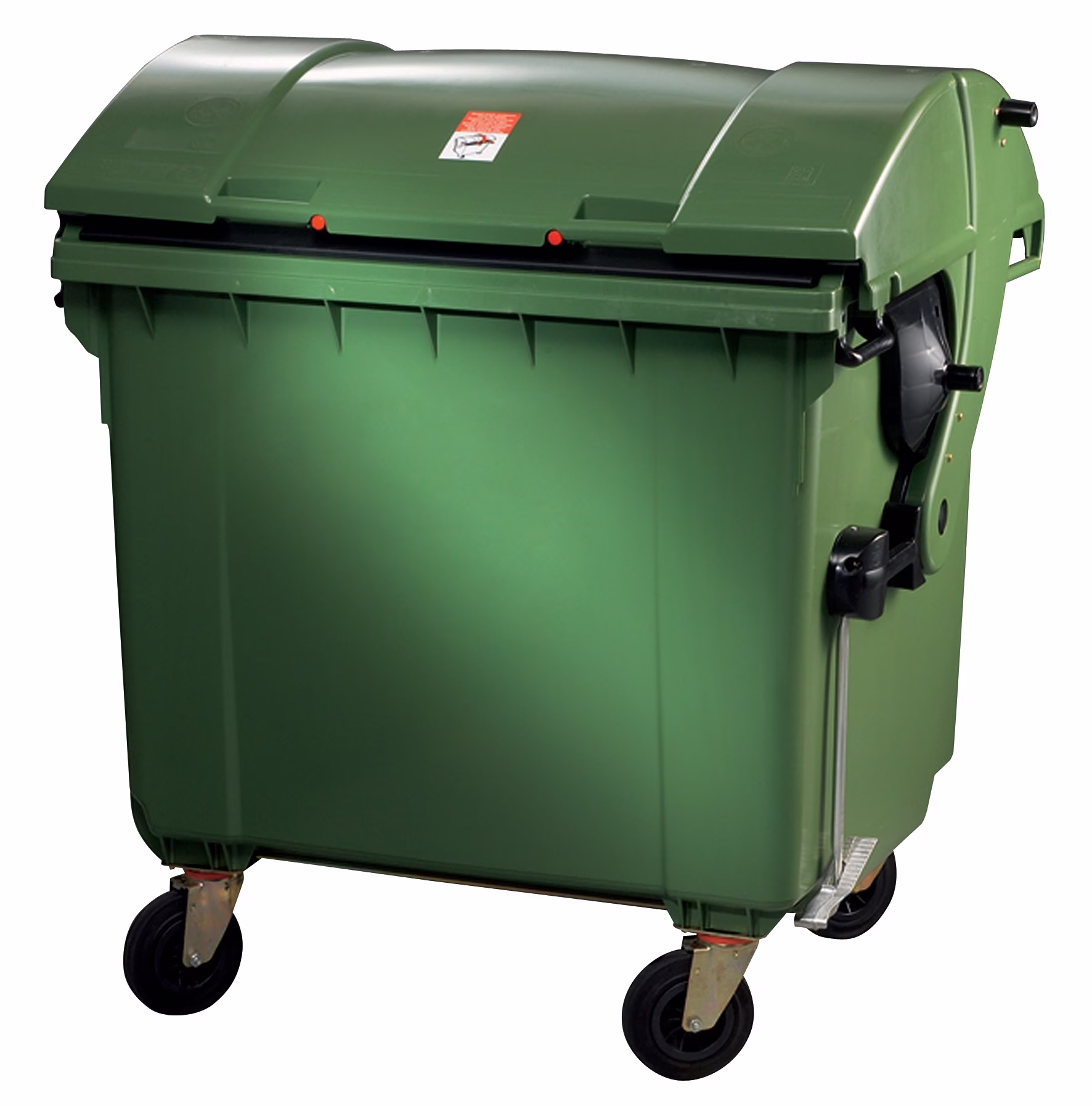 Müllgroßbehälter 1,1 m³ HDPE grün fahrbar,n.DIN EN 840-3