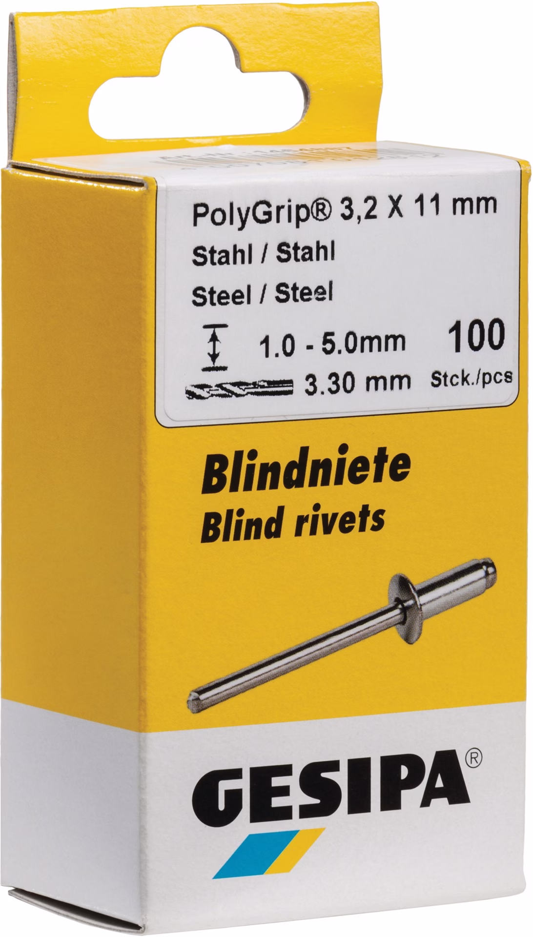 Blindniet PolyGrip® Nietschaft dxl Stahl/Stahl