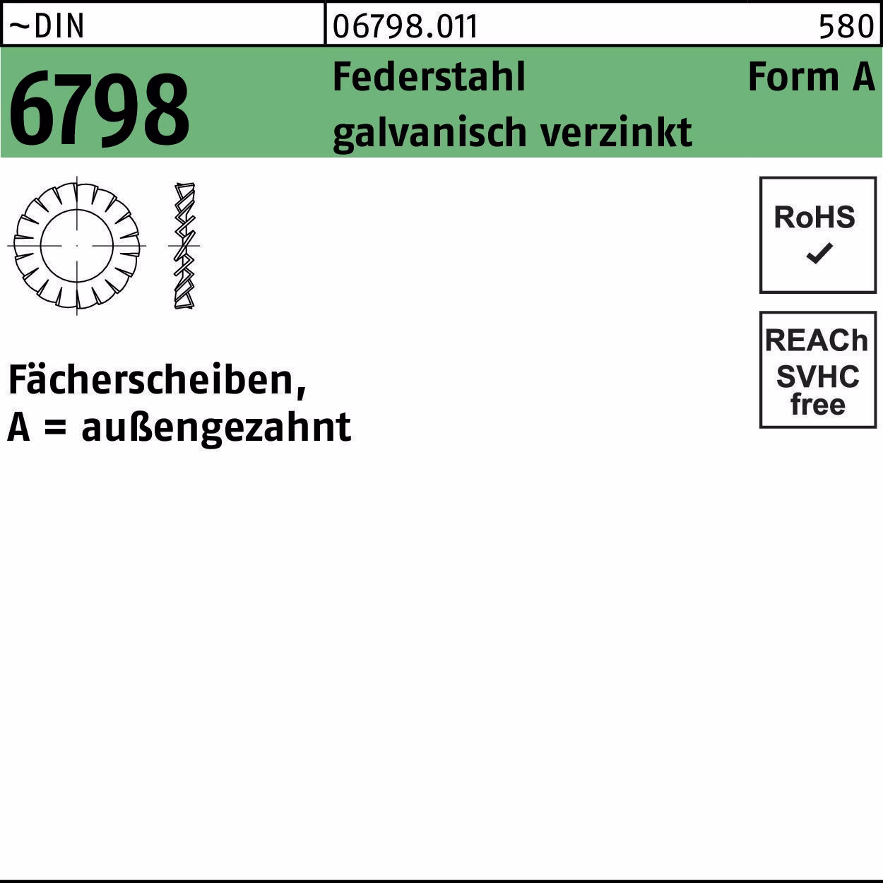 Fächerscheibe DIN 6798