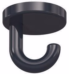 Einzelhaken 477.90.040 Unterkopfh.A.40mm PA 92 grau H.40mm D.40mm