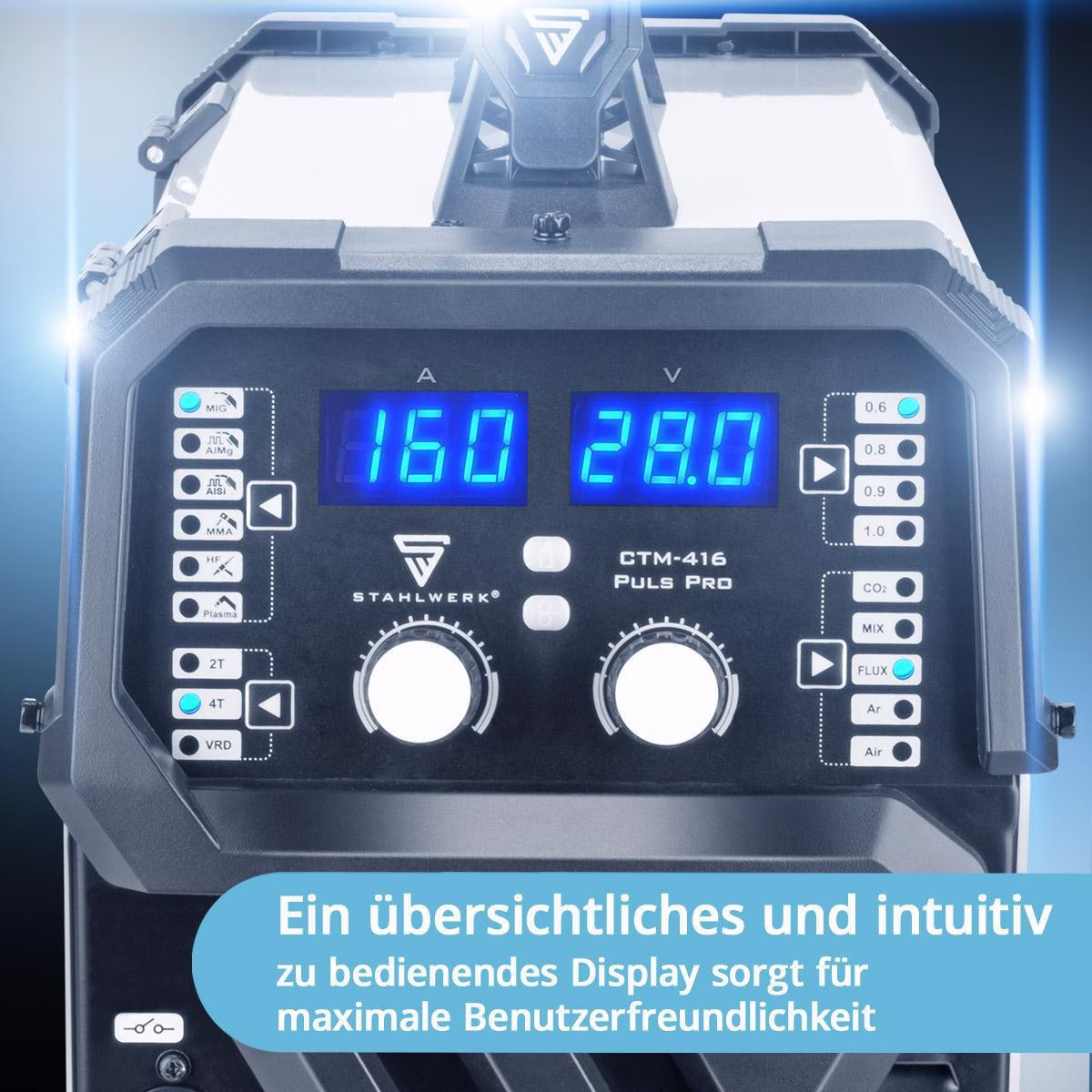 Inverterschweißgerät CTM-416 PULS Pro Einzelgerät m.Zub.20-160 A