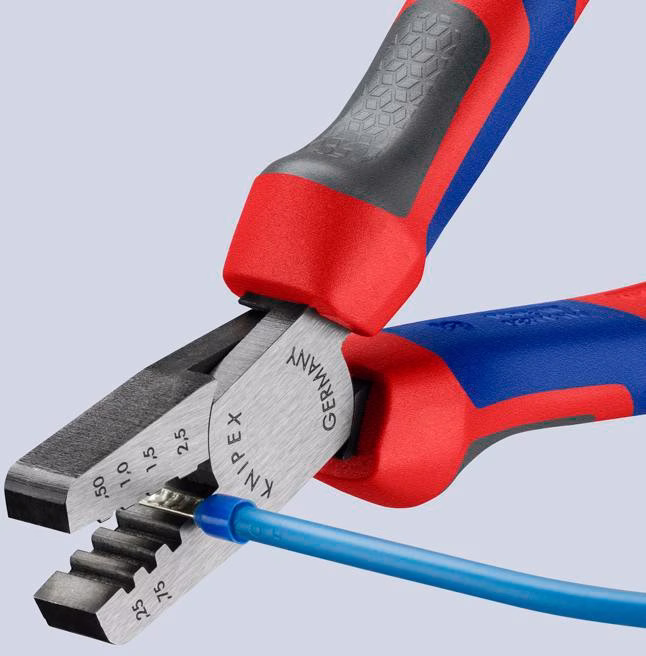 Aderendhülsenzange Gesamt-L.145mm 0,25-2,5 (AWG 23-13)mm² pol.