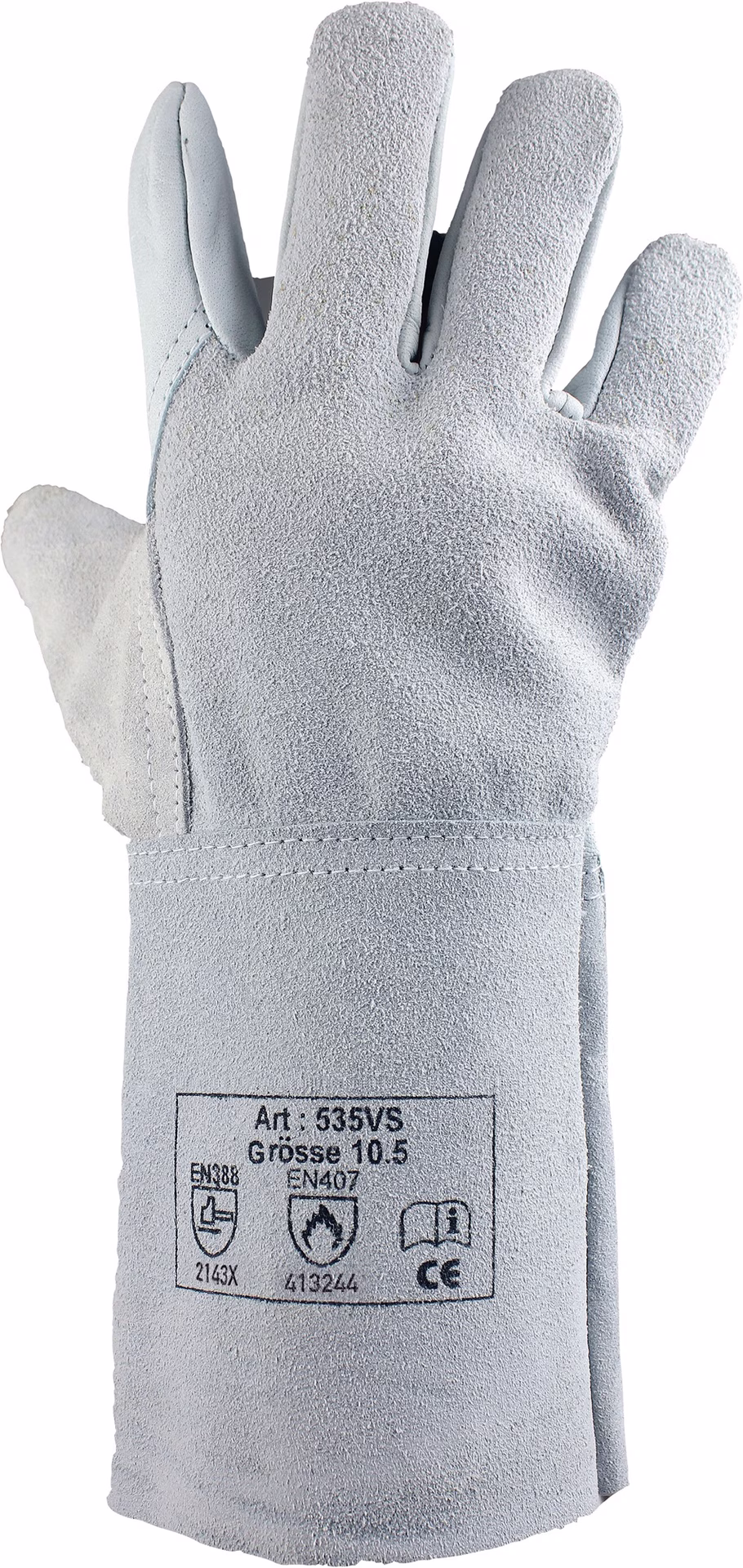 Schweißerhandschuhe Gr.10,5 naturfarben Rindnarben-/Spaltleder 12 PA