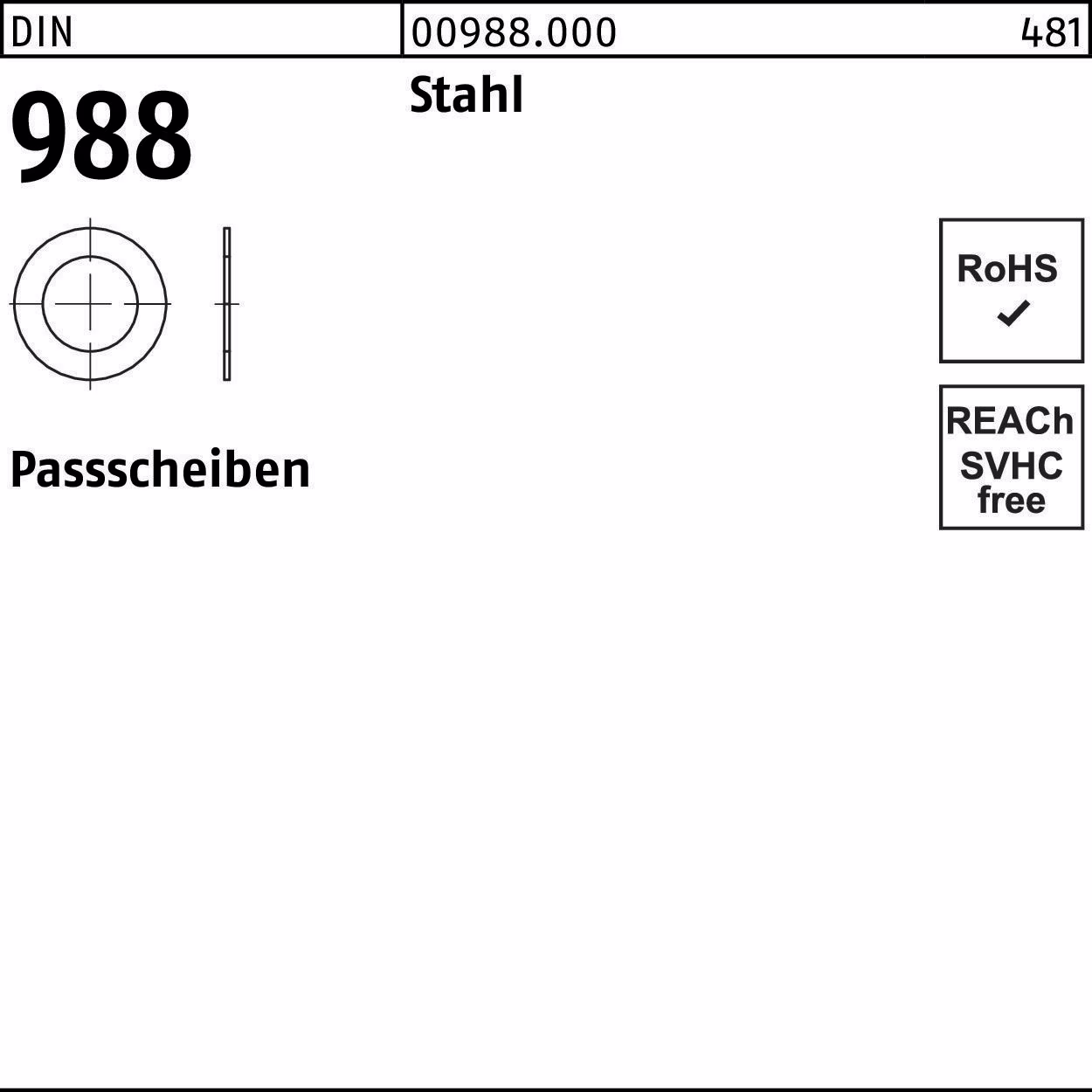 Paßscheibe DIN 988