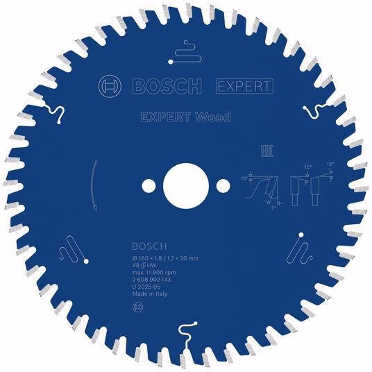 Kreissägeblatt Expert Wood AD 160mm Z.48 WZ Bohr.20mm Schnitt-B.1,8mm