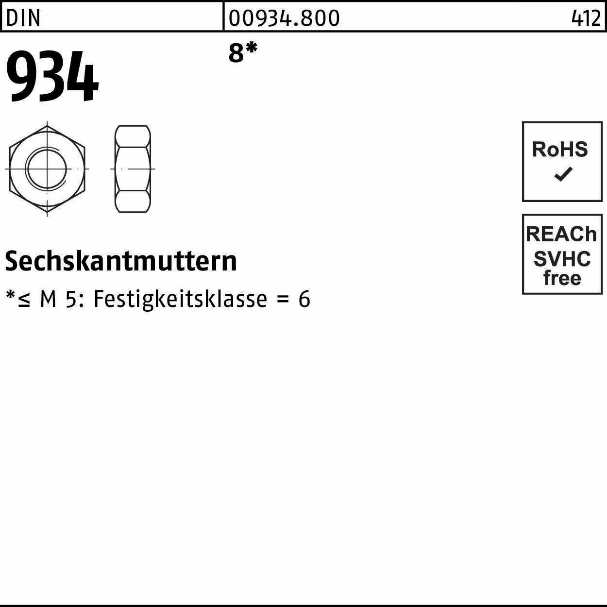 Sechskantmutter DIN 8