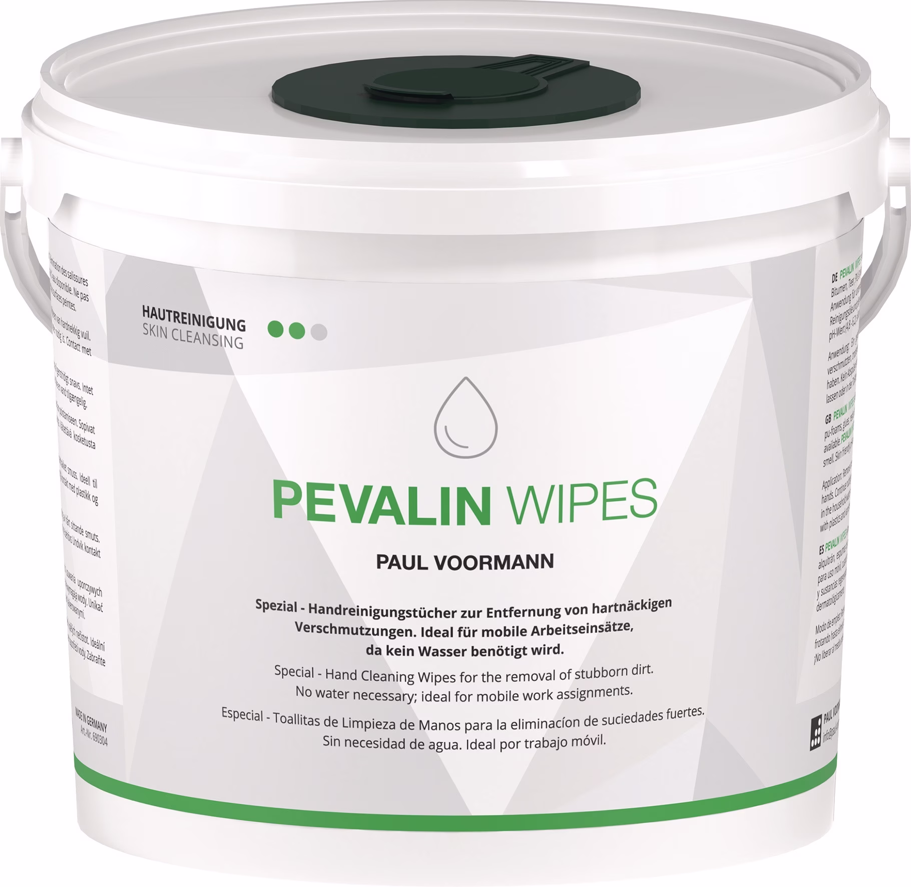 Reinigungstuch PEVALIN WIPES silikonfrei,pH-neutral 150 St.Eimer