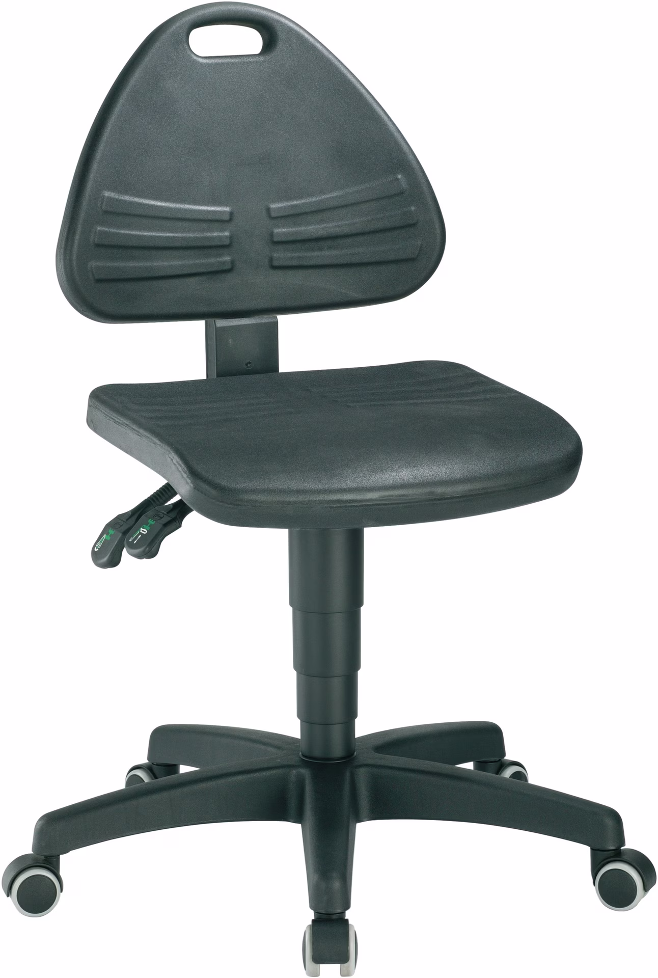 Arbeitsdrehstuhl ISITEC Rollen Integralschaum schwarz 430-600mm