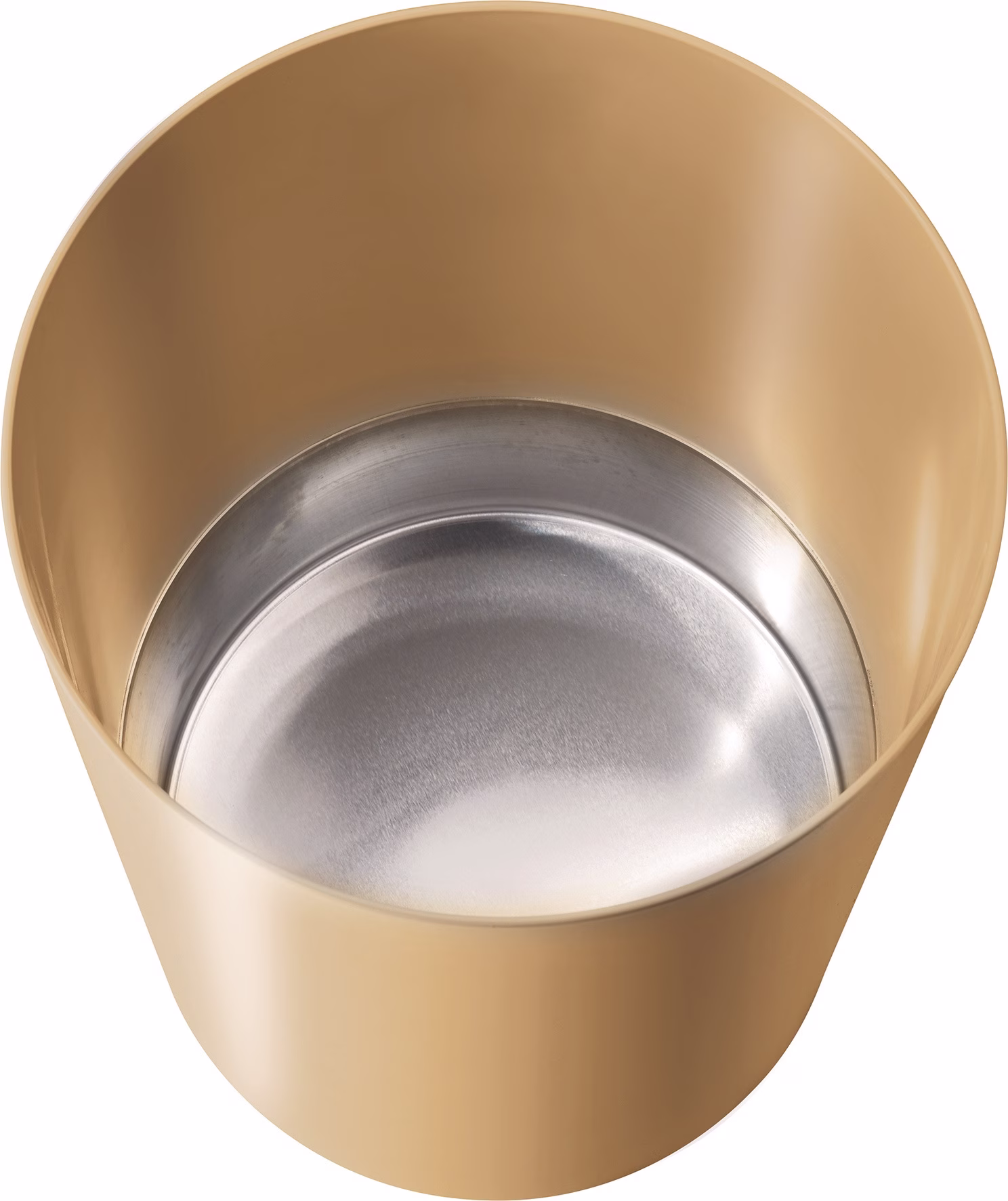 Papierkorb 13l H300xØ245mm schwer entflammbar Ku.gold