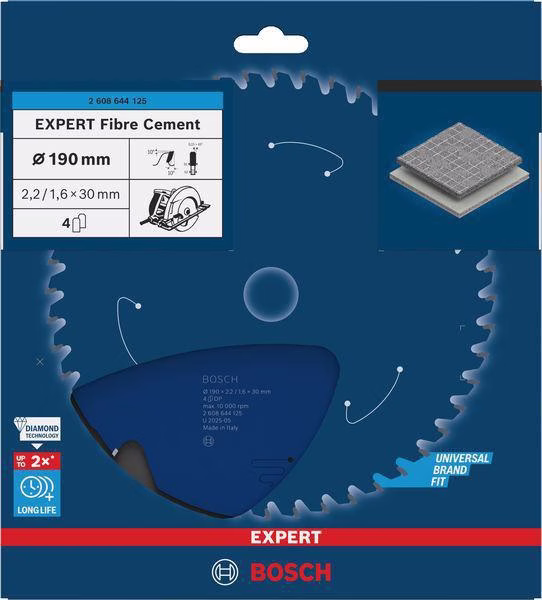 Kreissägeblatt Expert for Fibre Cement AD 190mm Z.4 TCG Bohr.30mm
