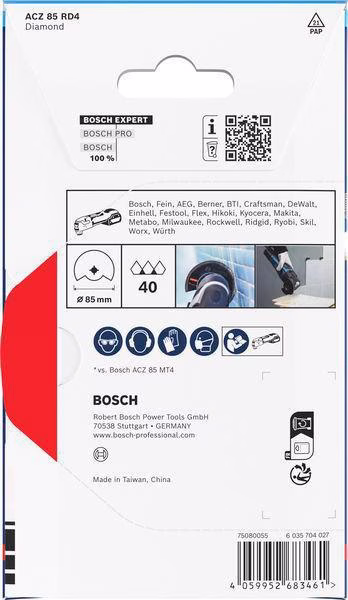 Segmentsägeblatt EXPERT ACZ 85 RD4 Dia D.85mm Mörtel Starlock