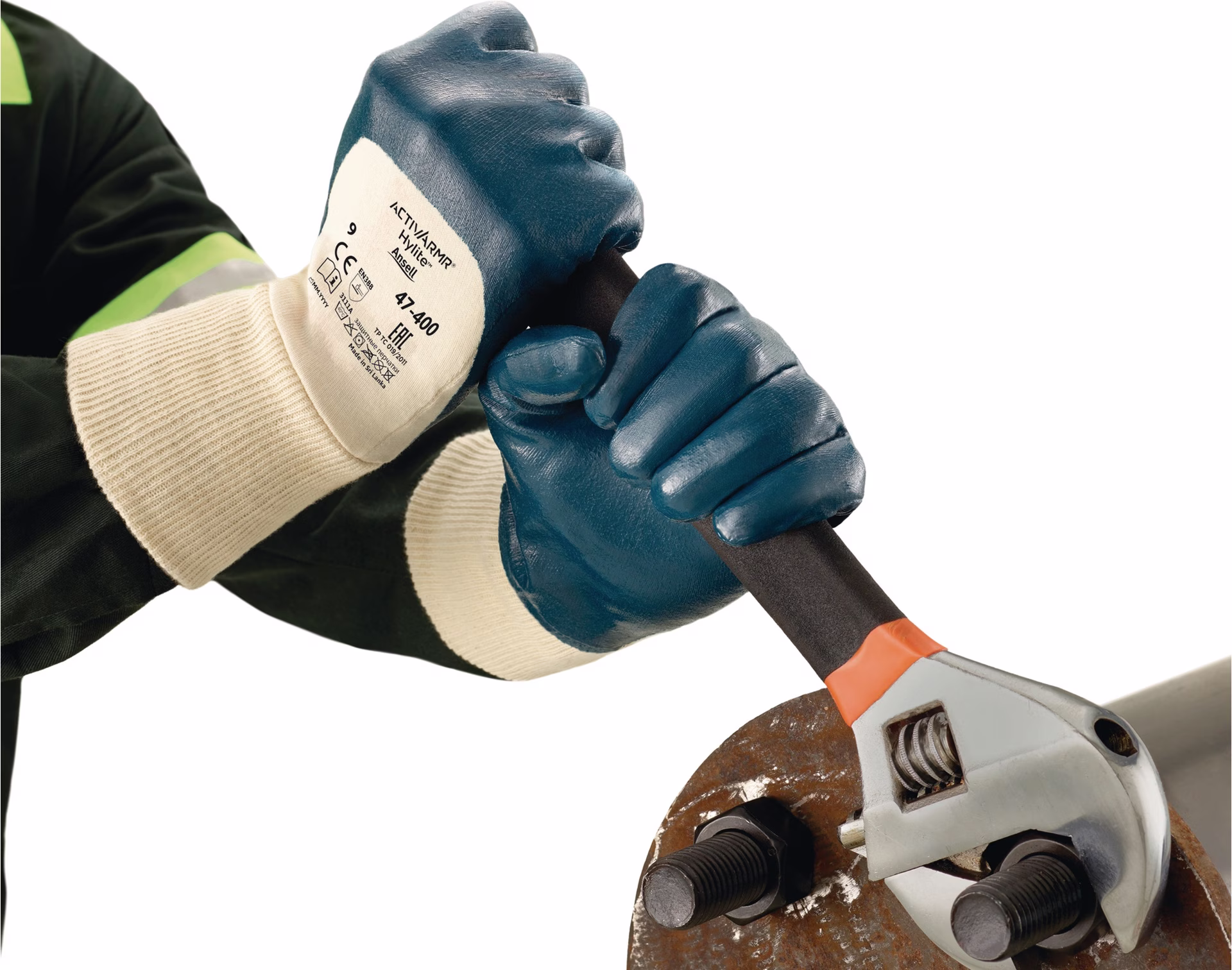 Handschuhe ActivArmr Hylite 47-400 Strickfutter mit 3/4 Nitril EN 388 PSA-Kategorie II ANSELL