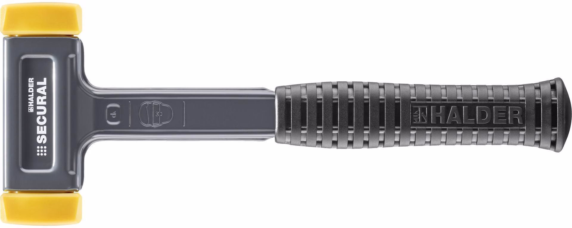 Schonhammer SECURAL L.300mm Kopf-D.30x40mm rückschlagfrei mittelh.PU gelb