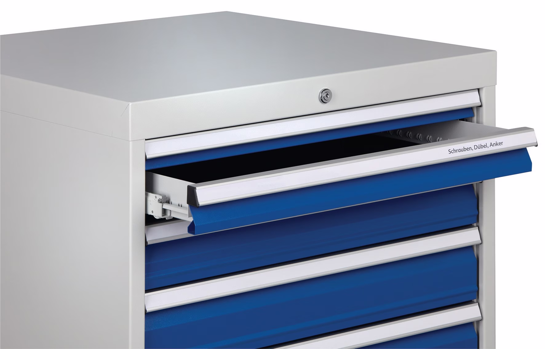 Schubladenschrank H1019xB705xT736mm lichtgrau/grau 6 Schubl.Voll.Bedrunka