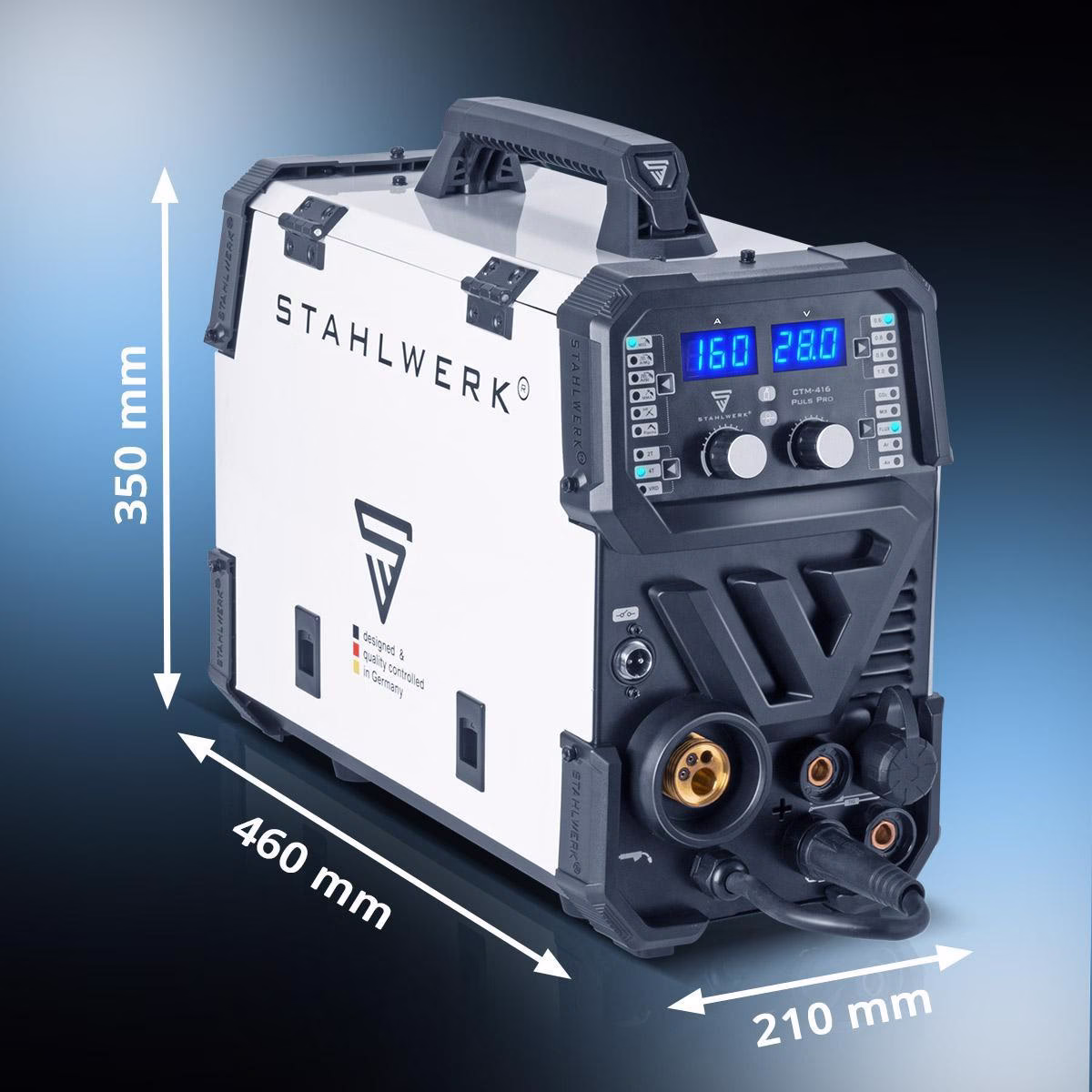 Inverterschweißgerät CTM-416 PULS Pro Einzelgerät m.Zub.20-160 A