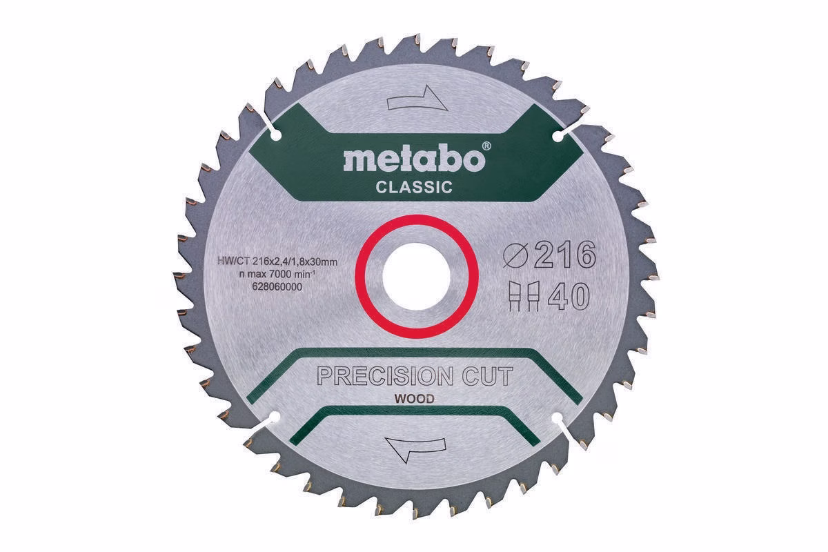 Kreissägeblatt cordless cut wood classic AD 216mm Z.40 Bohr.30mm Schnitt-B.2,4mm