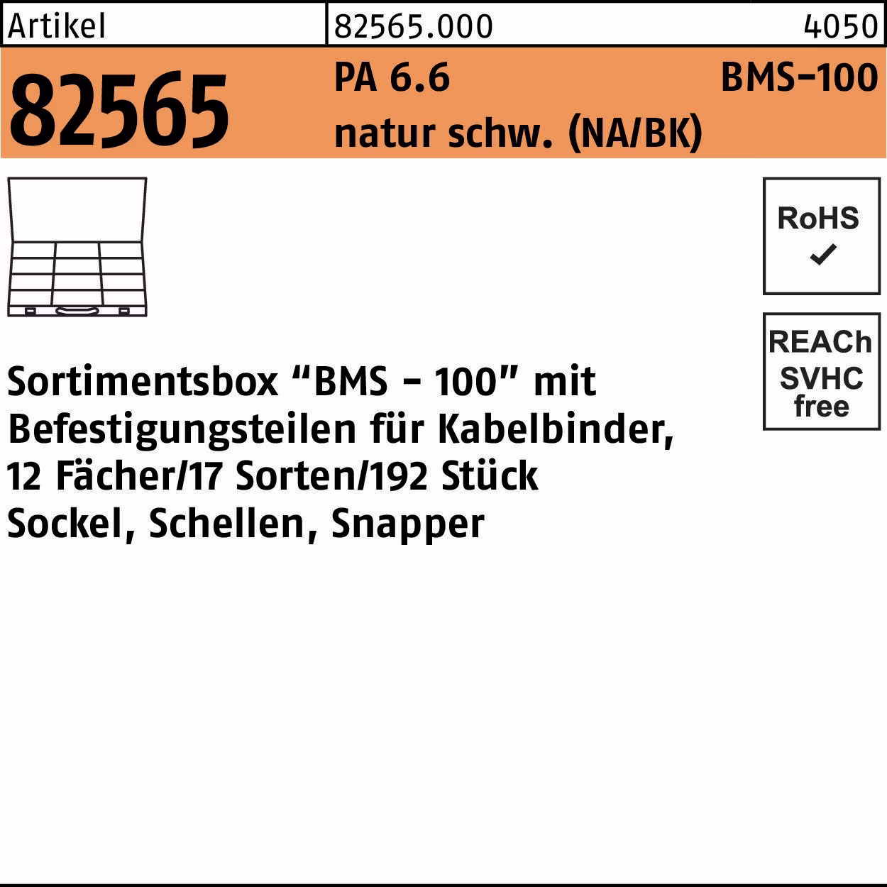 Sortimentsbox R 82565 f.Kabelbinder BMS - 100 PA 6.6 1 Stück