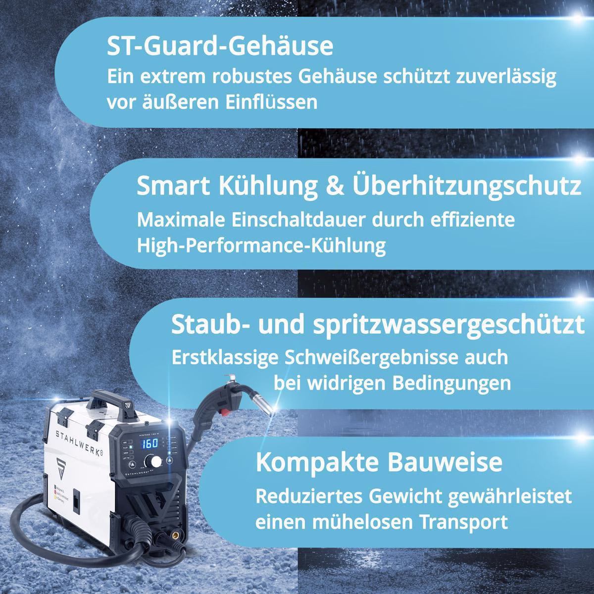 Schutzgasschweißgerät MIG MAG 160 M Einzelgerät m.Zub.2m