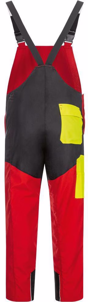 Schnittschutzlatzhose SPEIERLING Gr.48 rot/schwarz/gelb