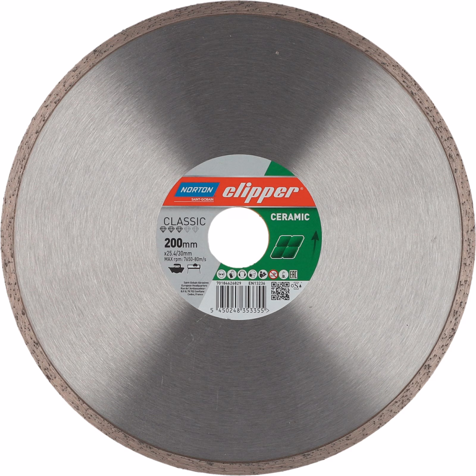 Diamanttrennscheibe Classic Ceramic D.200mm Bohr.30/25,4mm 1,7mm