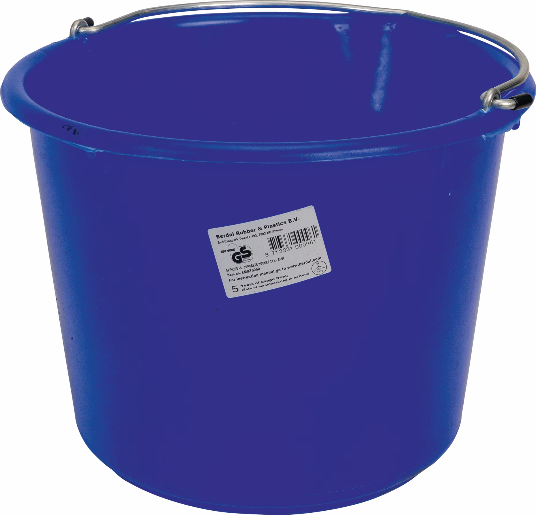 Baueimer GRIPLINE C 20l kranbar,TÜV-GS gepr.blau Ku